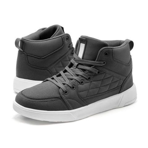 Men’s High-Top Casual Dress Sneakers – Grey