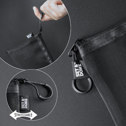 Black Personalize Zip Pouch (Pack of 6)