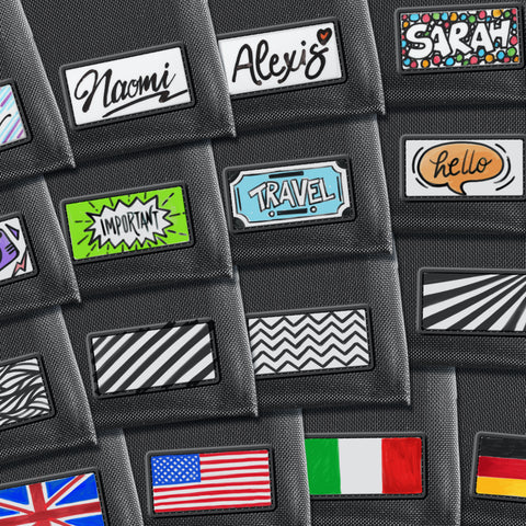 Black Personalize Zip Pouch (Pack of 6)