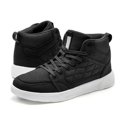 Men’s High-Top Casual Dress Sneakers – Black