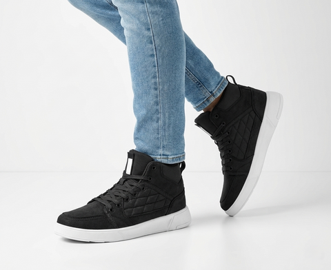Men’s High-Top Casual Dress Sneakers – Black